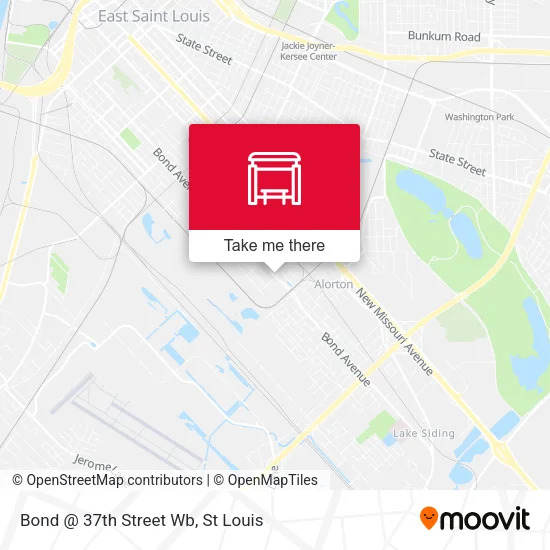 Bond @ 37th Street Wb map