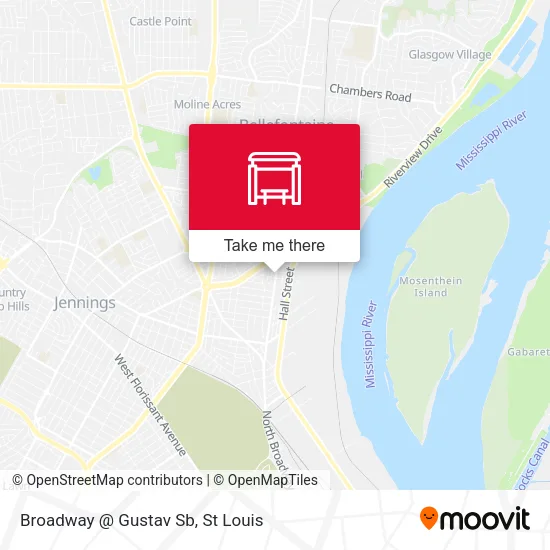 Broadway @ Gustav Sb map