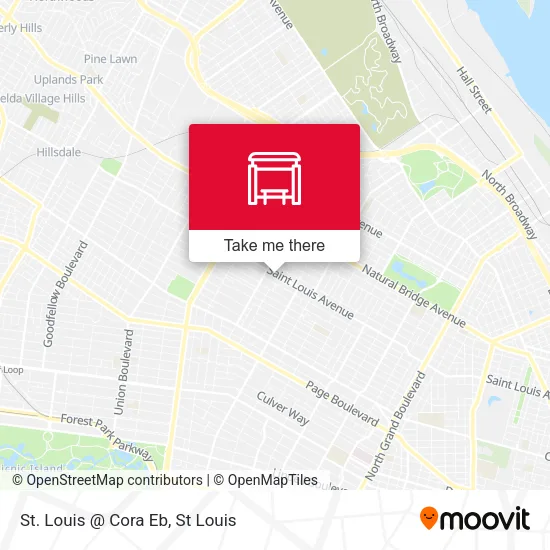 St. Louis @ Cora Eb map