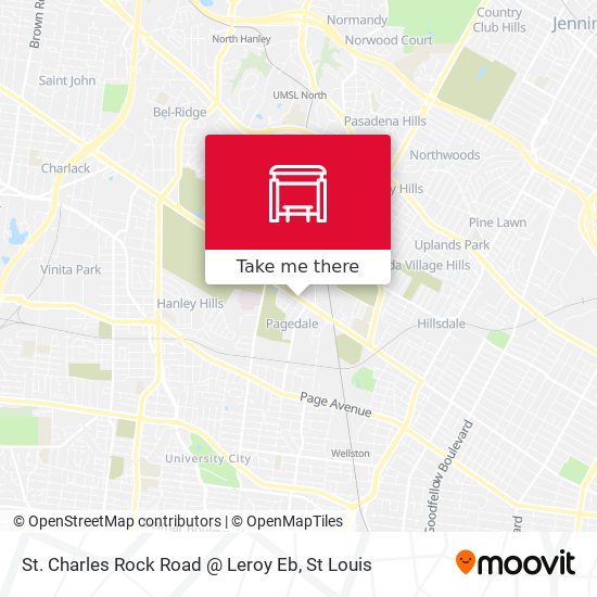 St. Charles Rock Road @ Leroy Eb map