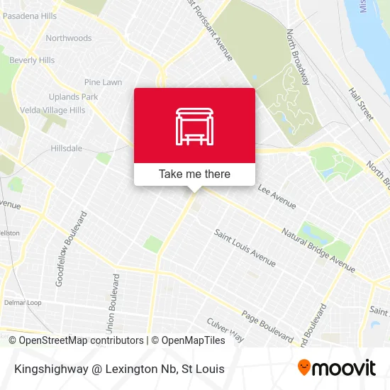 Kingshighway @ Lexington Nb map