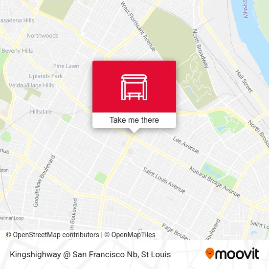 Mapa de Kingshighway @ San Francisco Nb