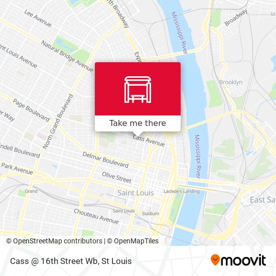 Cass @ 16th Street Wb map