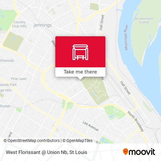 West Florissant @ Union Nb map