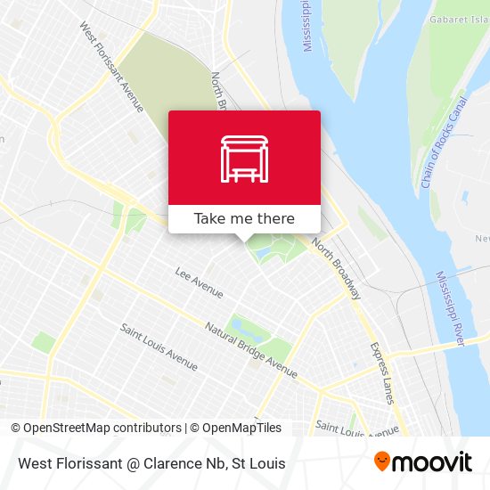 West Florissant @ Clarence Nb map