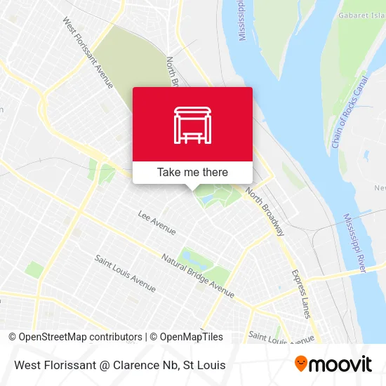 West Florissant @ Clarence Nb map