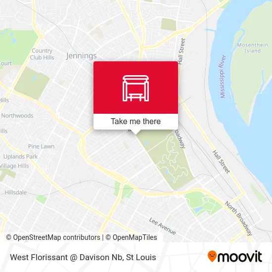 West Florissant @ Davison Nb map