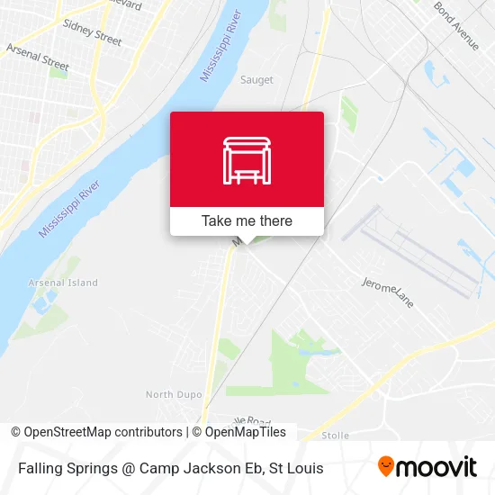 Mapa de Falling Springs @ Camp Jackson Eb