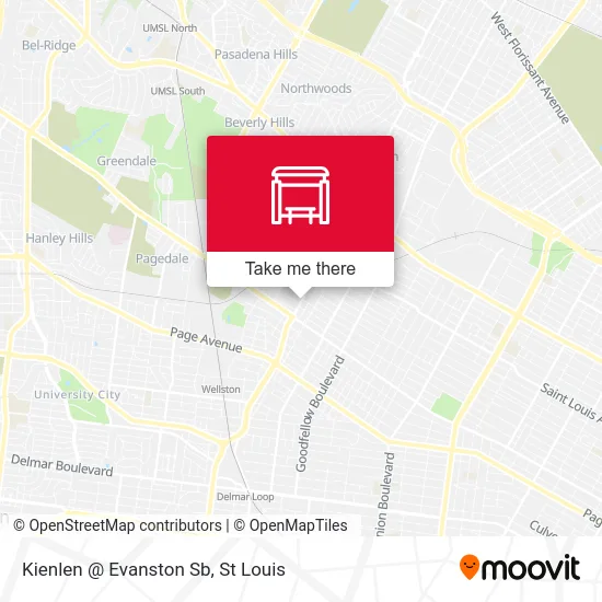 Kienlen @ Evanston Sb map