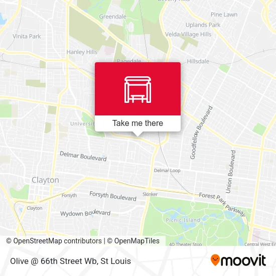 Mapa de Olive @ 66th Street Wb