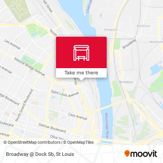 Broadway @ Dock Sb map