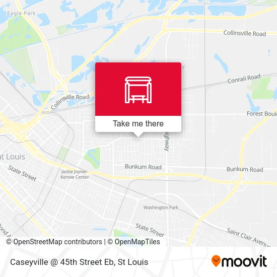 Caseyville @ 45th Street Eb map