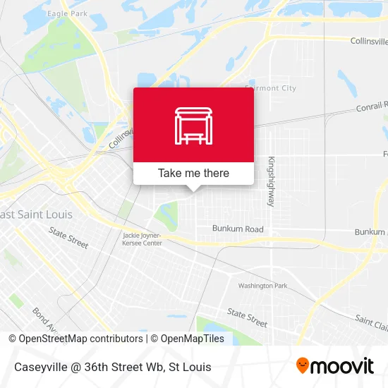 Mapa de Caseyville @ 36th Street Wb