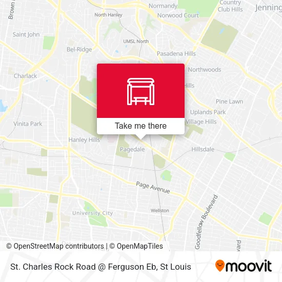 Mapa de St. Charles Rock Road @ Ferguson Eb