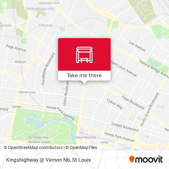 Kingshighway @ Vernon Nb map
