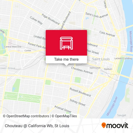 Chouteau @ California Wb map