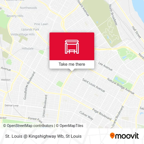 Mapa de St. Louis @ Kingshighway Wb