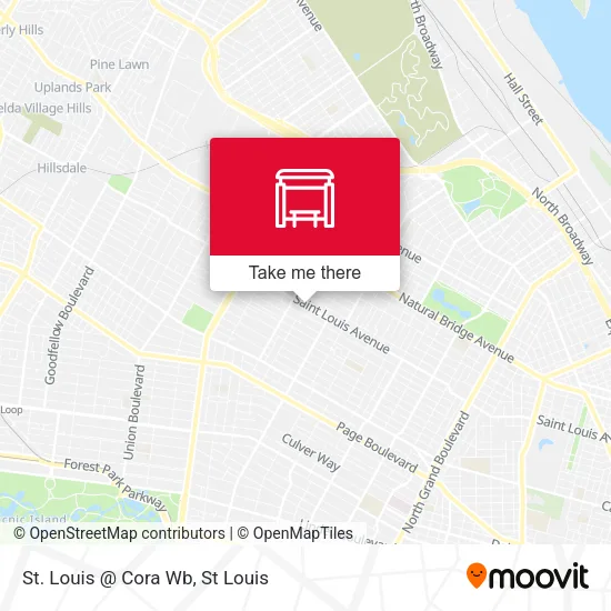St. Louis @ Cora Wb map