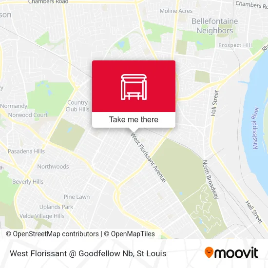 Mapa de West Florissant @ Goodfellow Nb