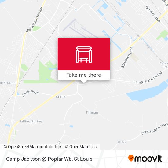 Camp Jackson @ Poplar Wb map