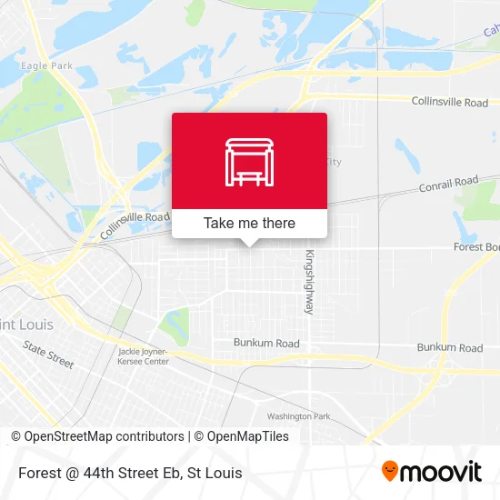 Forest @ 44th Street Eb map