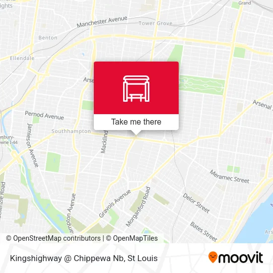 Mapa de Kingshighway @ Chippewa Nb