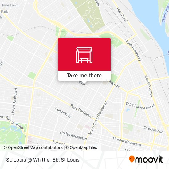 St. Louis @ Whittier Eb map