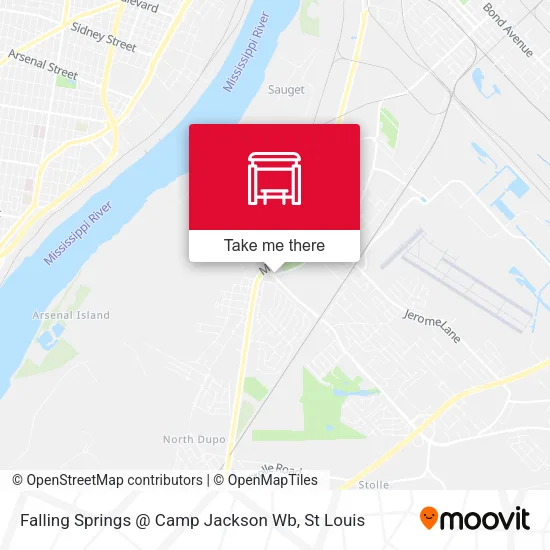 Mapa de Falling Springs @ Camp Jackson Wb