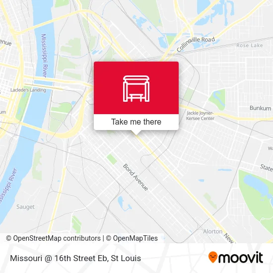 Missouri @ 16th Street Eb map