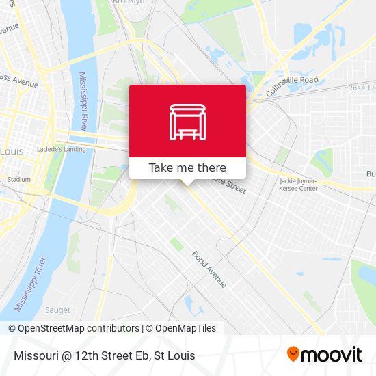 Missouri @ 12th Street Eb map