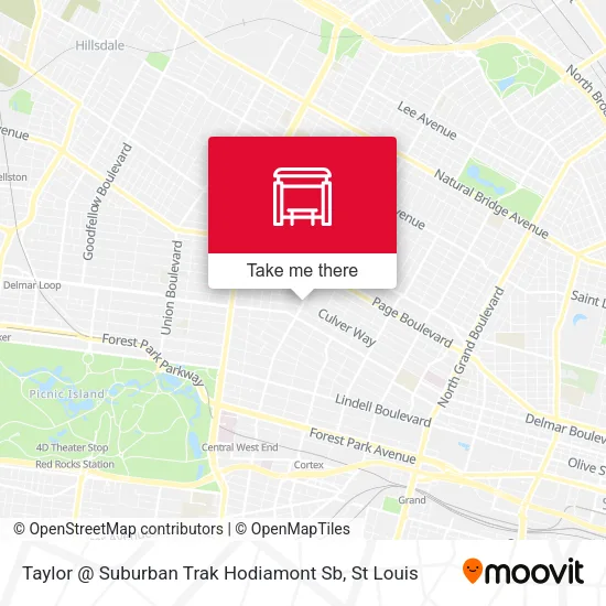 Taylor @ Suburban Trak Hodiamont Sb map