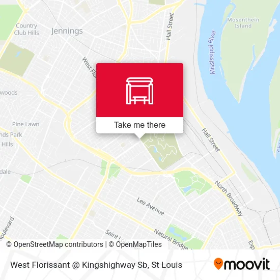 Mapa de West Florissant @ Kingshighway Sb