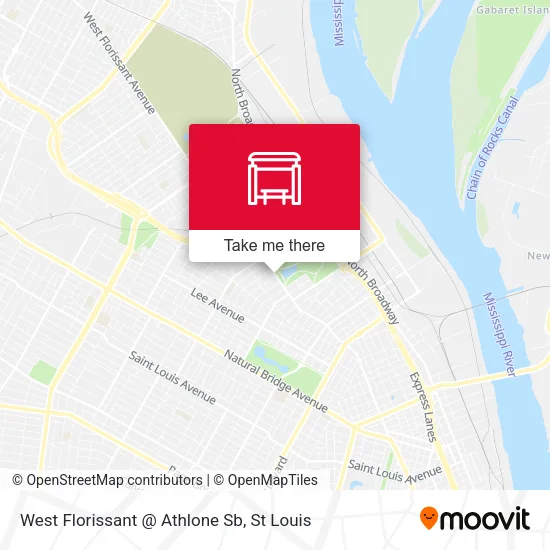 West Florissant @ Athlone Sb map