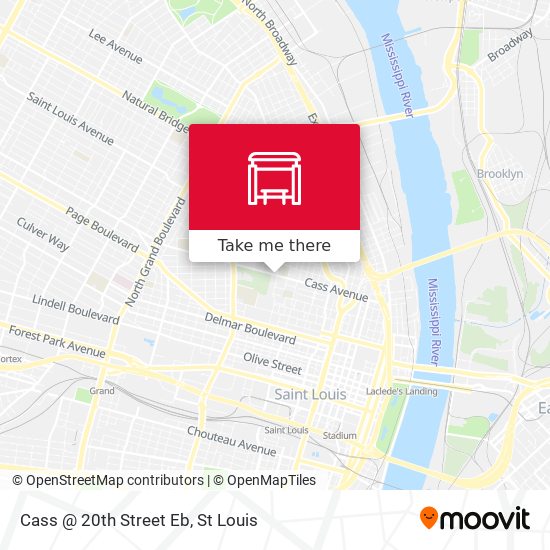 Cass @ 20th Street Eb map