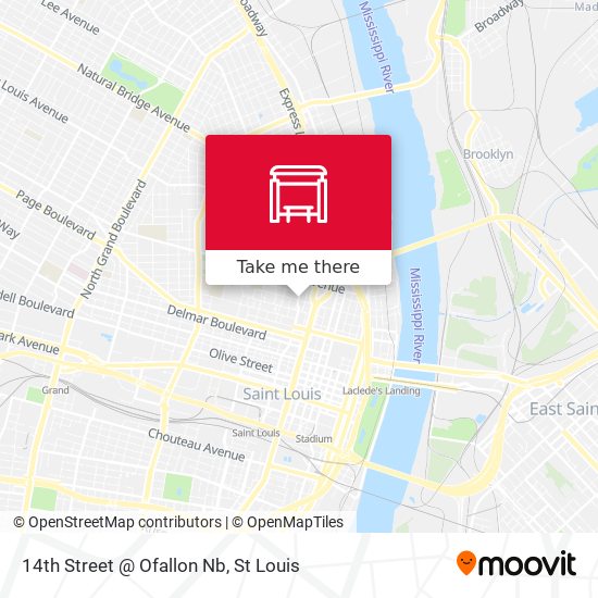 14th Street @ Ofallon Nb map