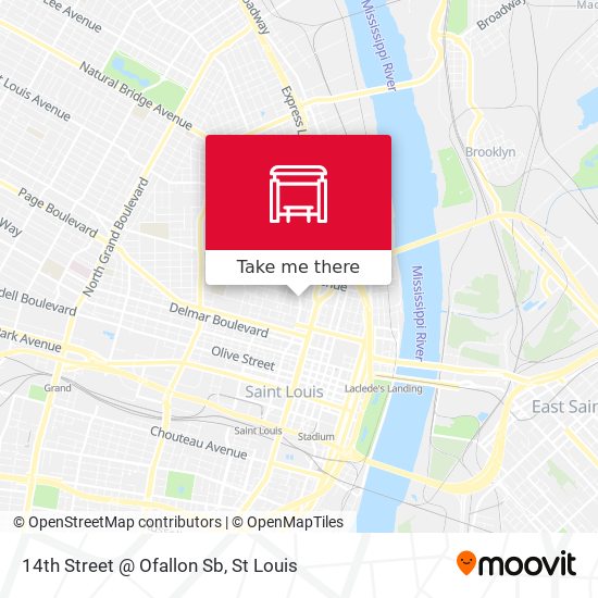 Mapa de 14th Street @ Ofallon Sb