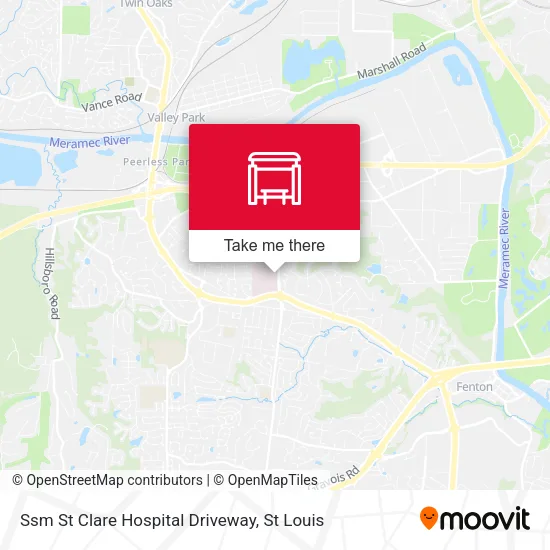 Ssm St Clare Hospital Driveway map