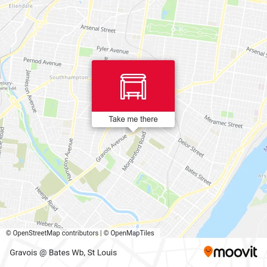 Gravois @ Bates Wb map