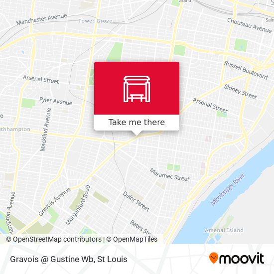 Gravois @ Gustine Wb map