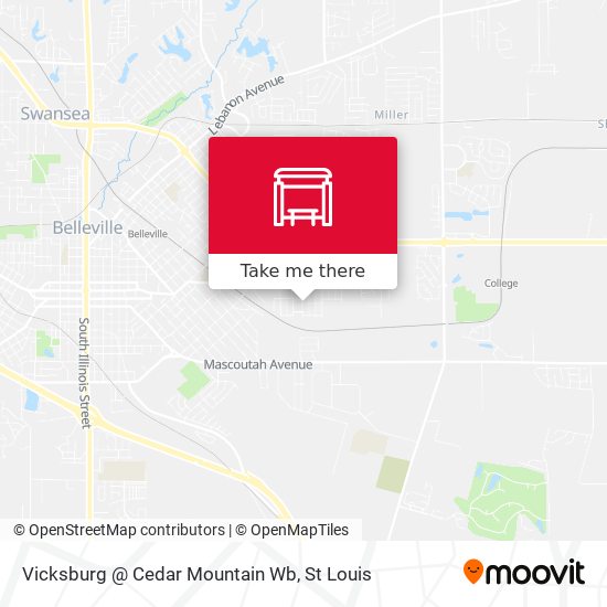 Vicksburg @ Cedar Mountain Wb map