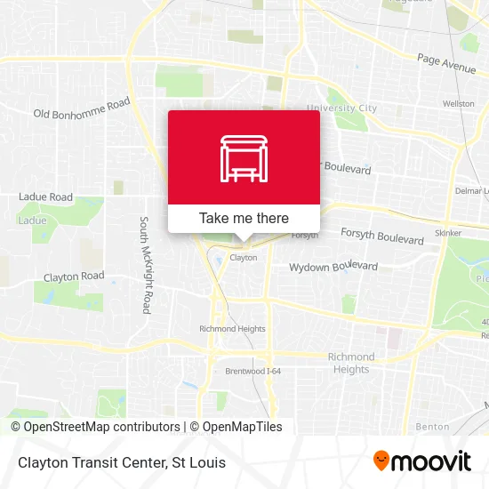Clayton Transit Center map