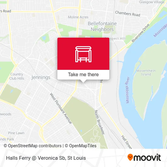 Halls Ferry @ Veronica Sb map