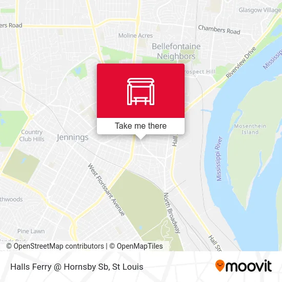 Halls Ferry @ Hornsby Sb map