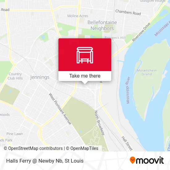 Halls Ferry @ Newby Nb map
