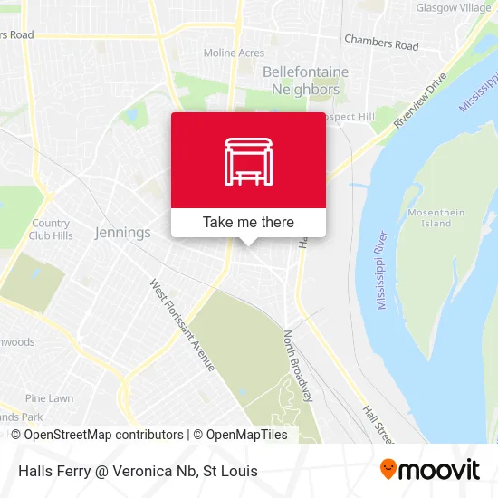 Halls Ferry @ Veronica Nb map