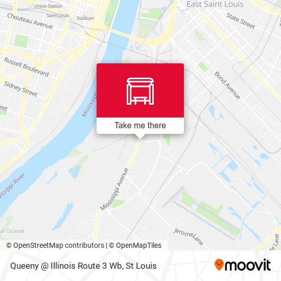 Queeny @ Illinois Route 3 Wb map