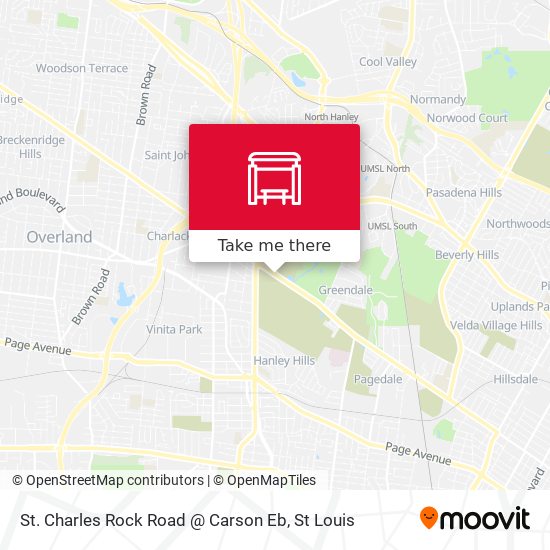 Mapa de St. Charles Rock Road @ Carson Eb