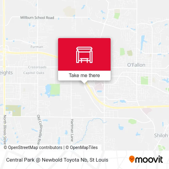Mapa de Central Park @ Newbold Toyota Nb