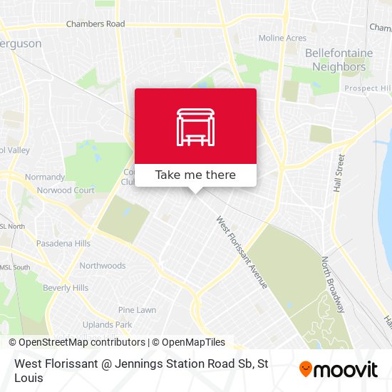 Mapa de West Florissant @ Jennings Station Road Sb