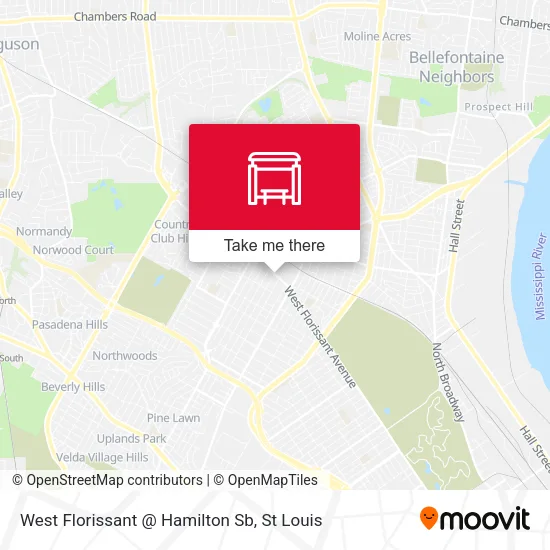Mapa de West Florissant @ Hamilton Sb